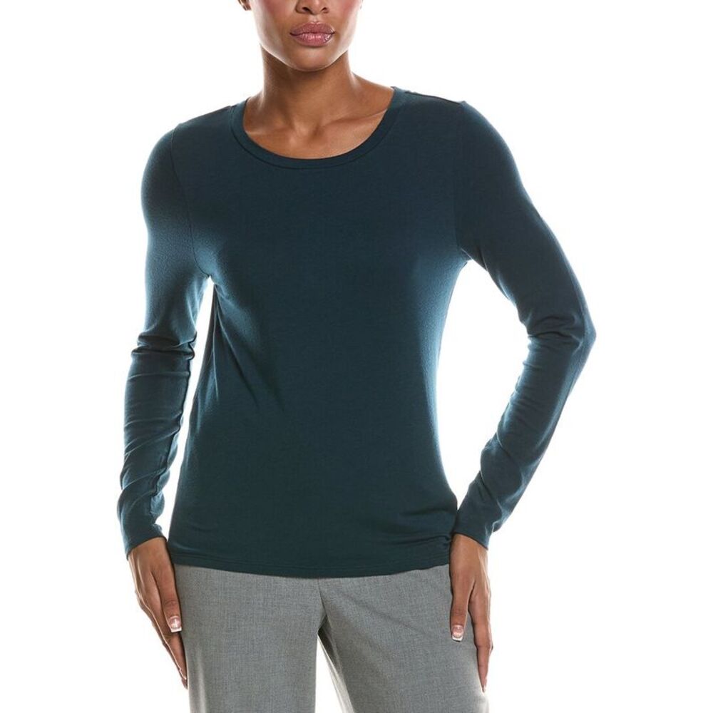 Eileen Fisher Womens Round Neck Slim T-Shirt
